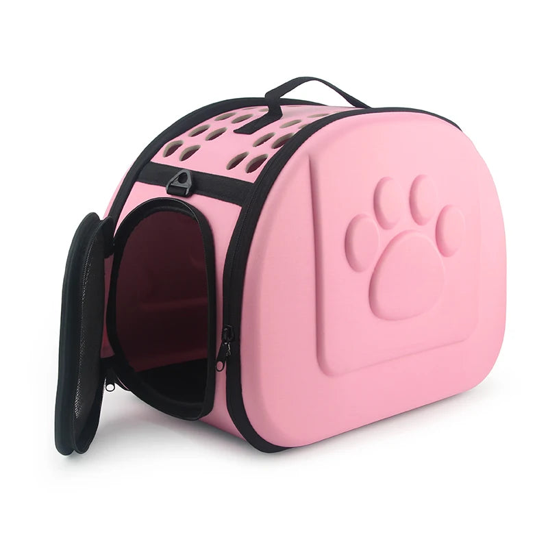 Pure Color Pet Carrier Bag Portable Outdoor Cat Foldable Dog Travel Pet Bag Puppy Carrying Shoulder Dog Bags